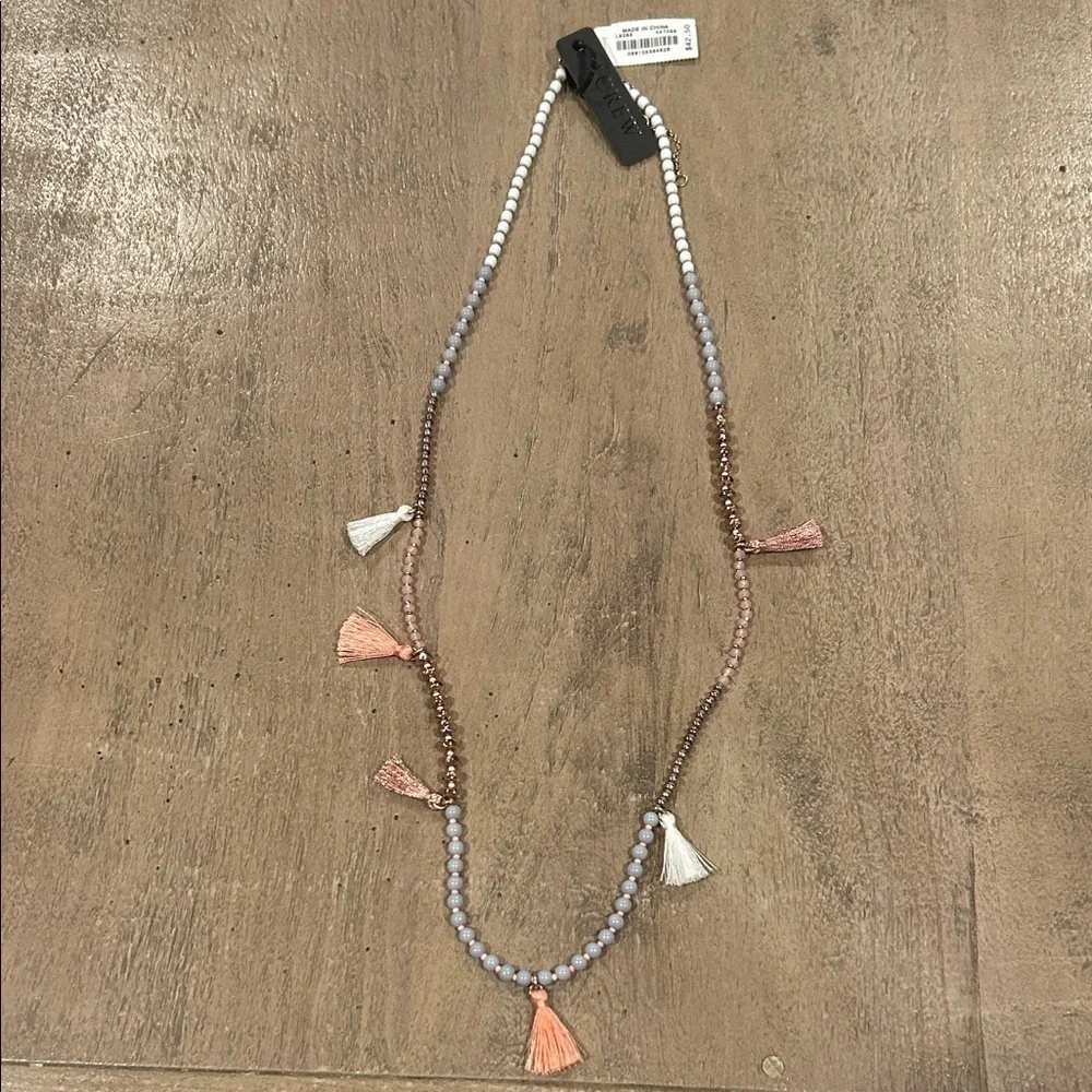 J. Crew Multicolor Tassel Necklace